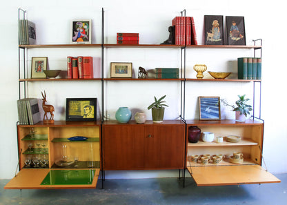 Vintage Teak and Steel Omnia Wall Unit by Ernst-Dieter Hilker, Germany, 1960s