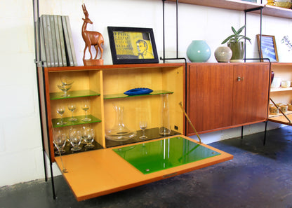 Vintage Teak and Steel Omnia Wall Unit by Ernst-Dieter Hilker, Germany, 1960s