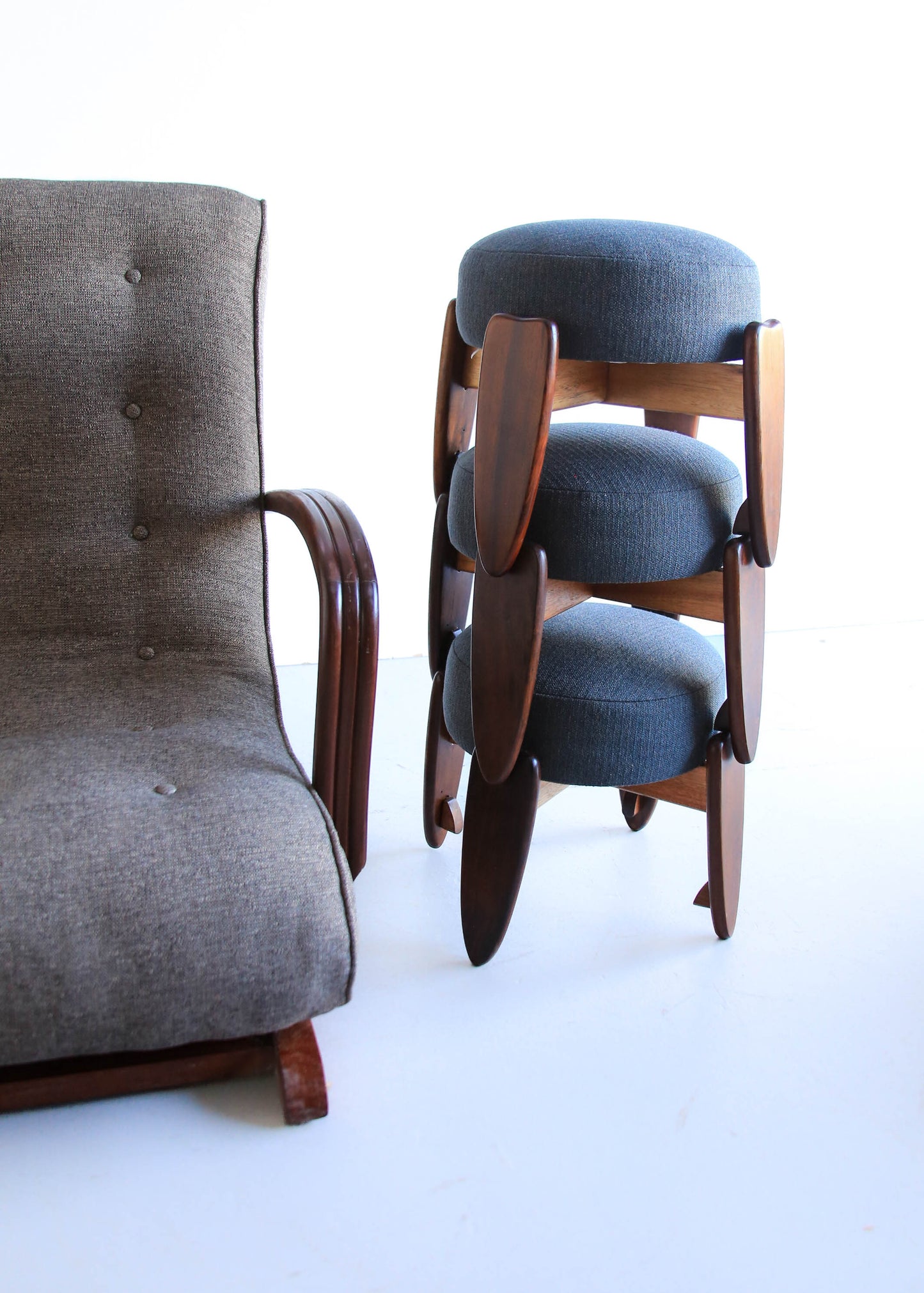 A Vintage Stack of Three Stools