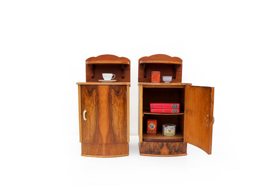 A Pair of Art Deco Bedside Cabinets