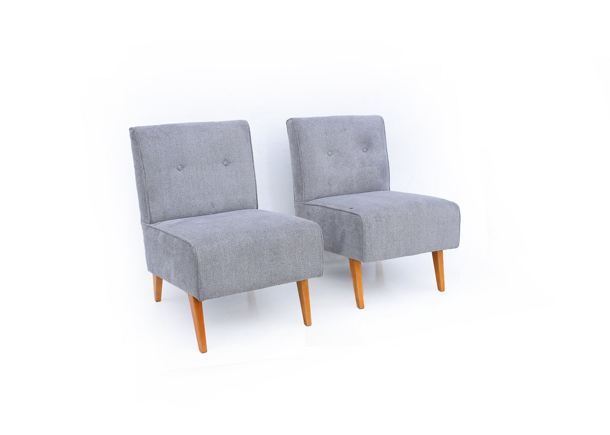 Two Mid-century Slipper Chairs