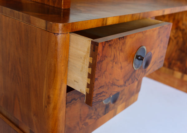 Art Deco Walnut Finish Dresser