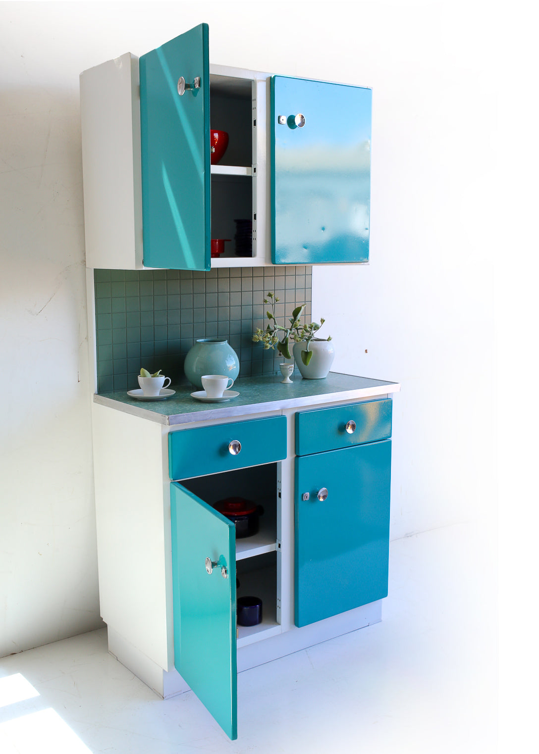 Refurbished 1950s Steel Kitchen Cabinet