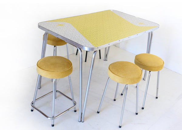 Set of Six Vintage Kitchen Stools