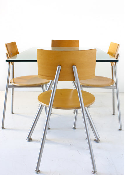 Designer Bulthaup Table and Four Chairs - Germany, 1990s