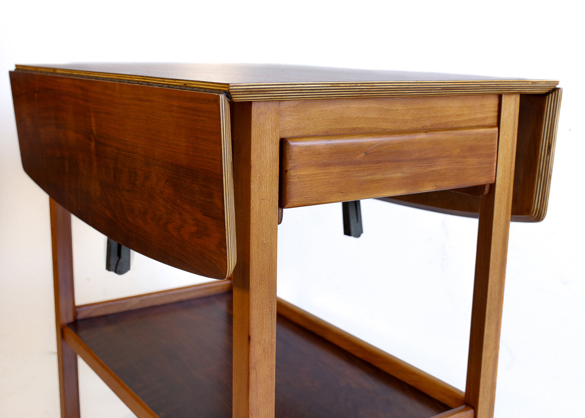 Mid-Century Modern Drop-Leaf Trolley