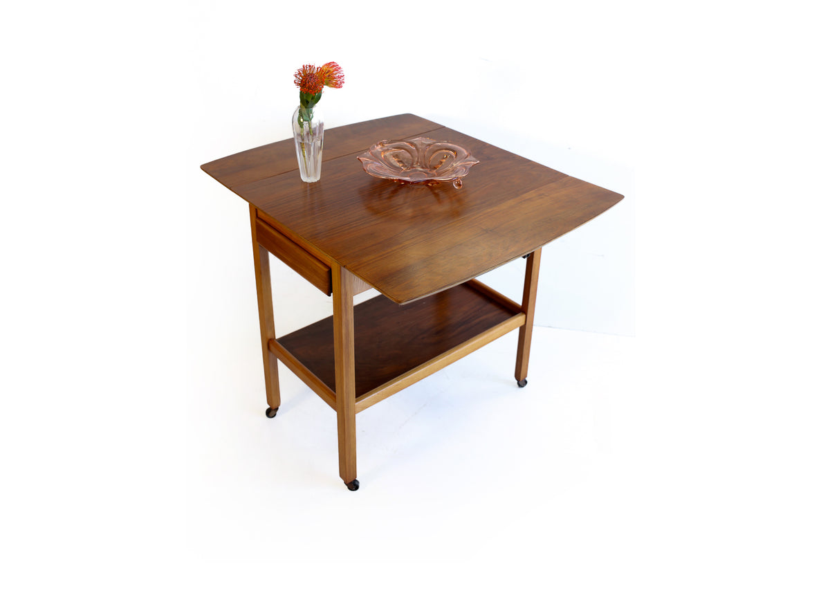 Mid-Century Modern Drop-Leaf Trolley
