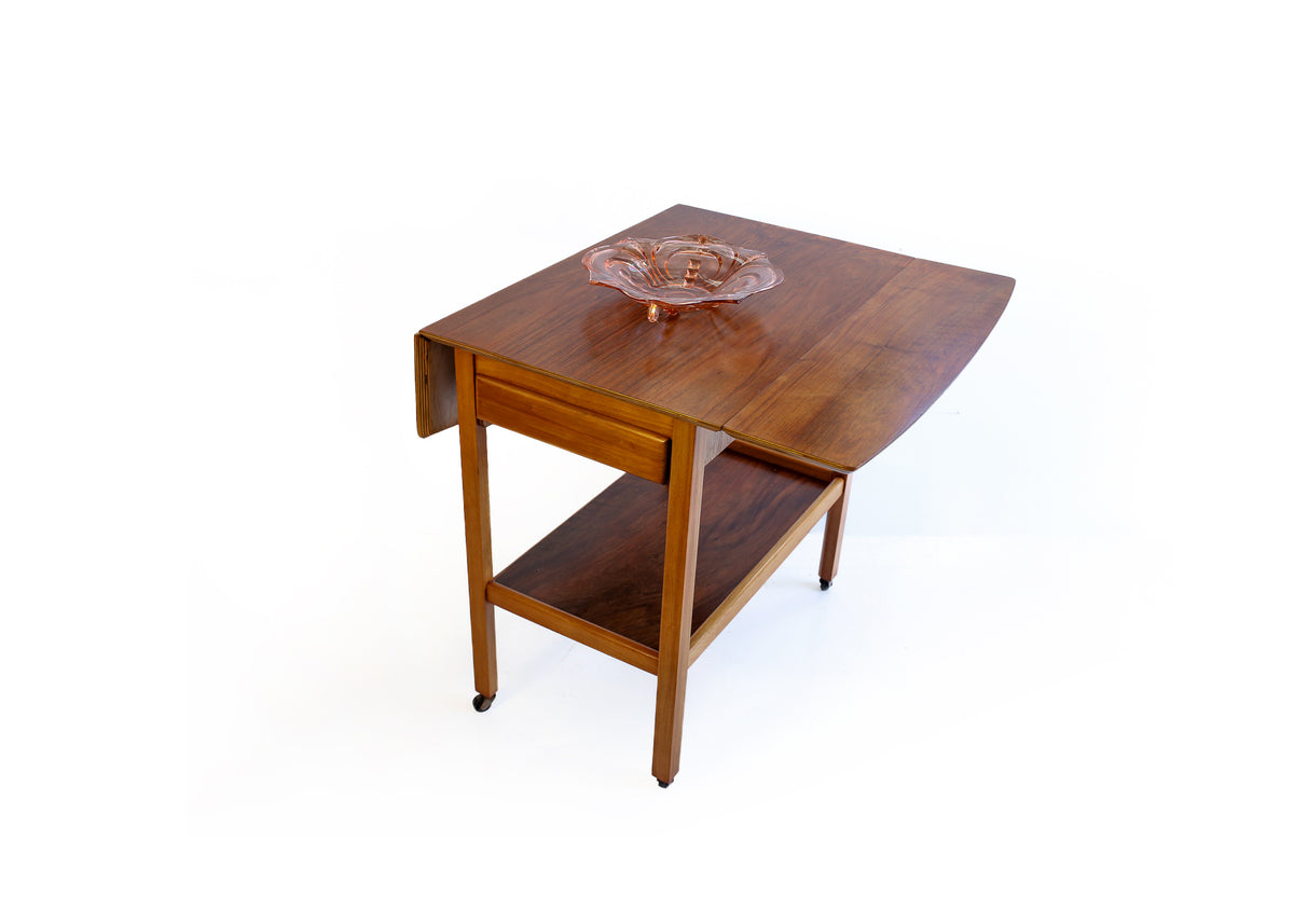 Mid-Century Modern Drop-Leaf Trolley