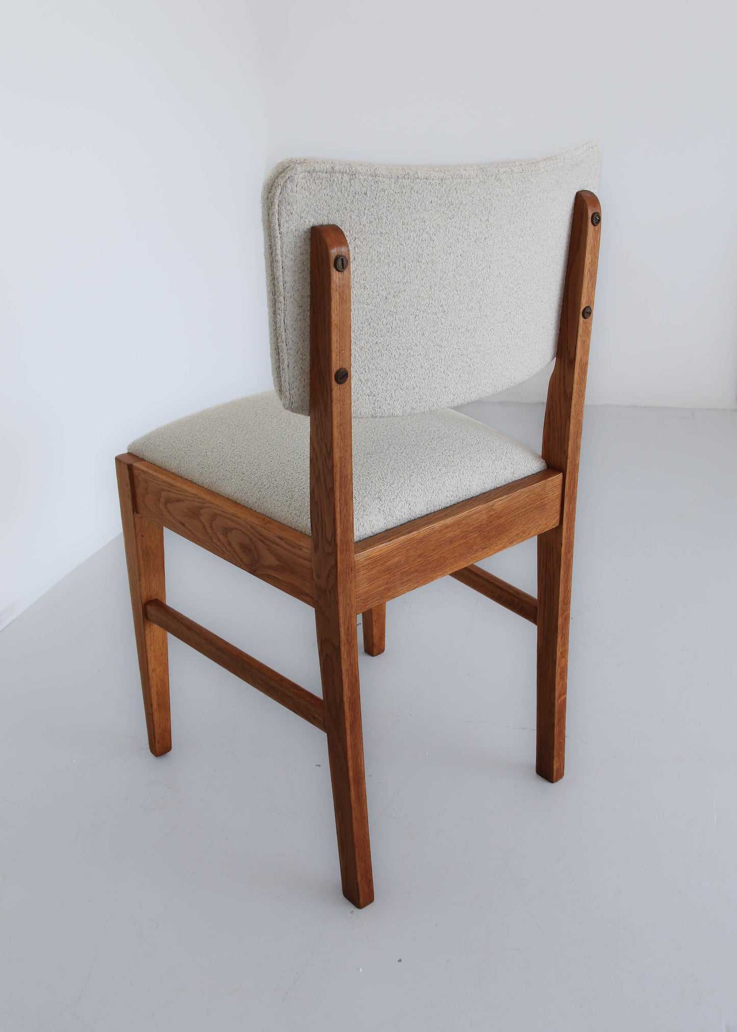 Six Vintage Oak Dining Chairs