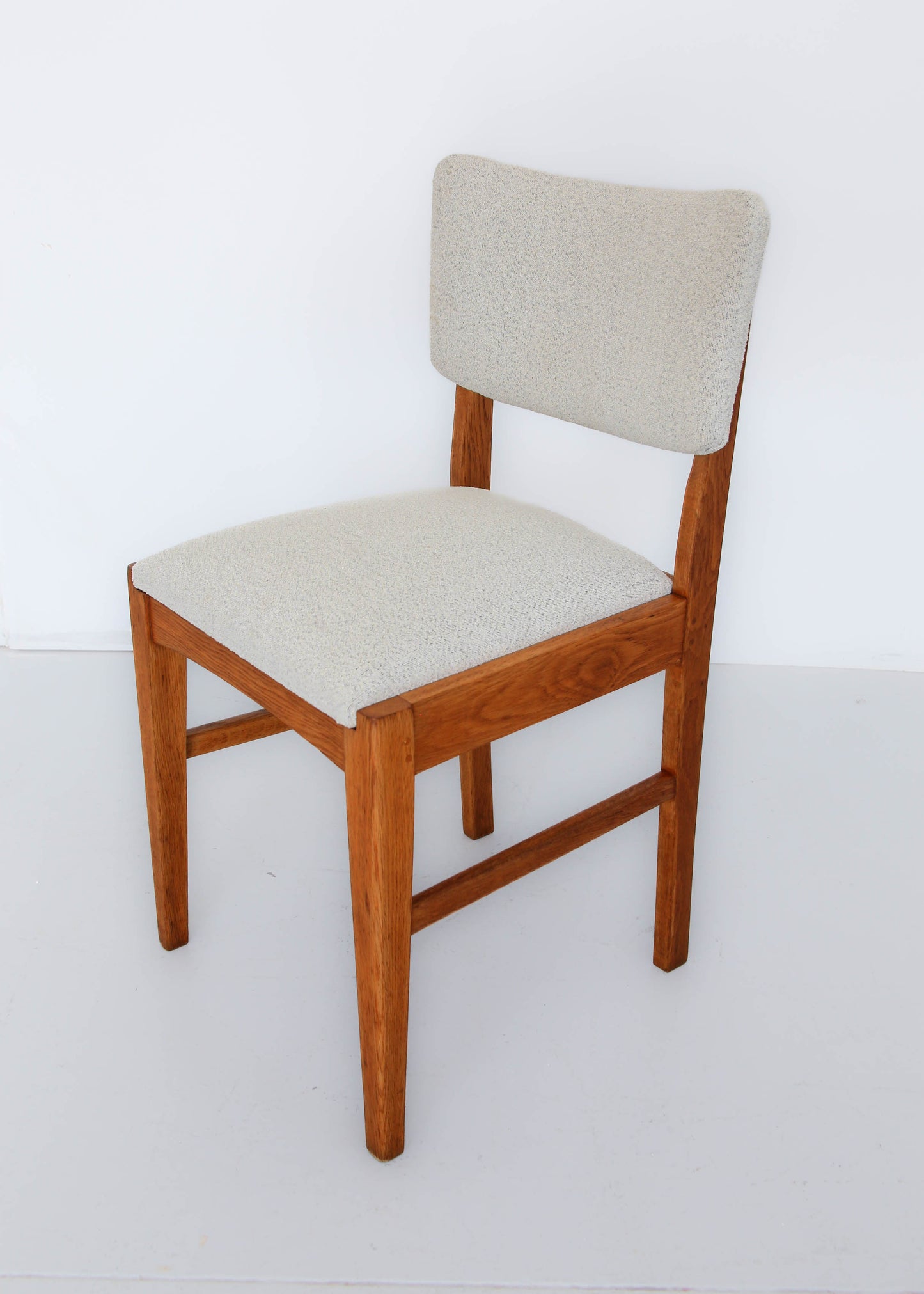 Six Vintage Oak Dining Chairs