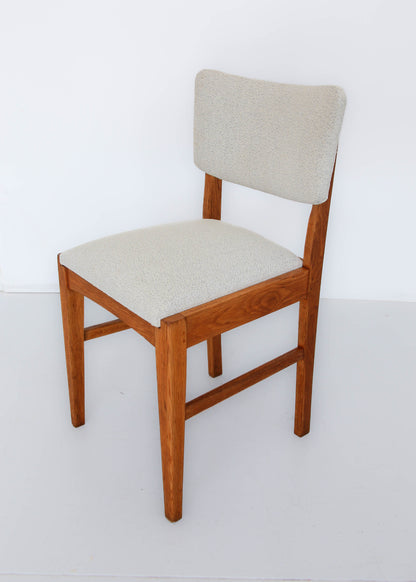 Six Vintage Oak Dining Chairs
