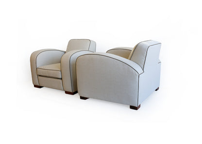 Pair of 1930s Art Deco Club Chairs