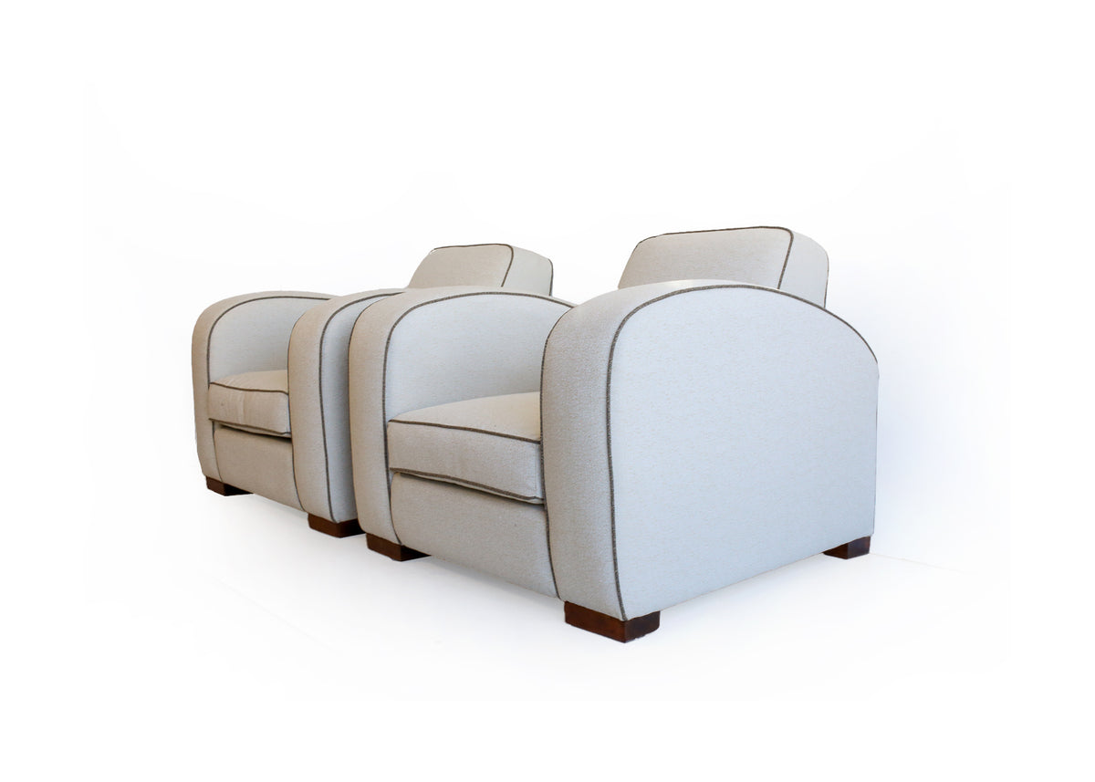 Pair of 1930s Art Deco Club Chairs