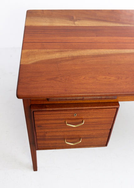 Mid-century Desk with a Solid Top