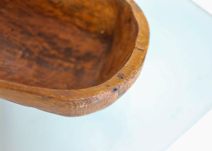 Large Antique Hand Carved Wooden Bowl