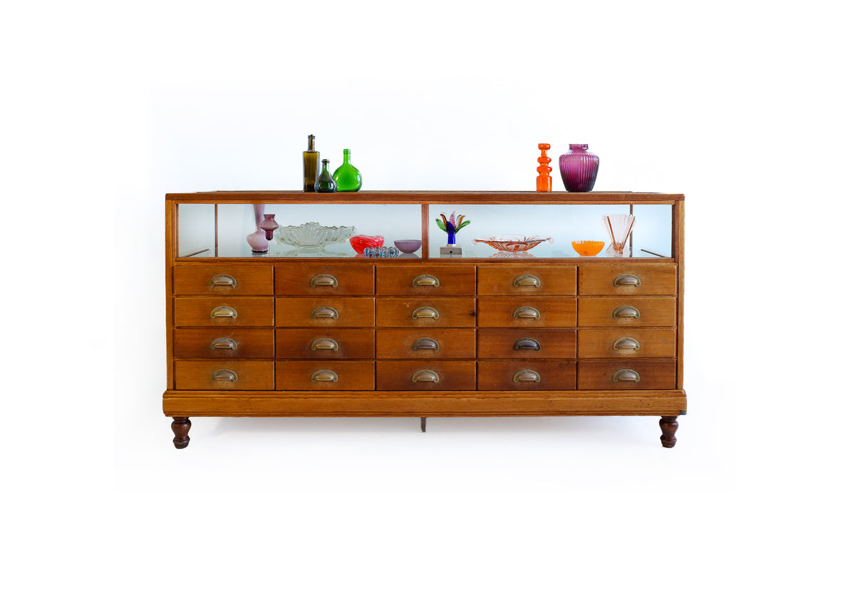 Vintage Haberdashery Display Cabinet, Modern Shopfitters, Cape Town