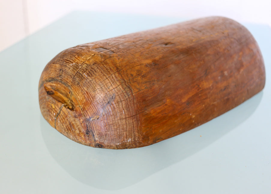 Large Antique Hand Carved Wooden Bowl