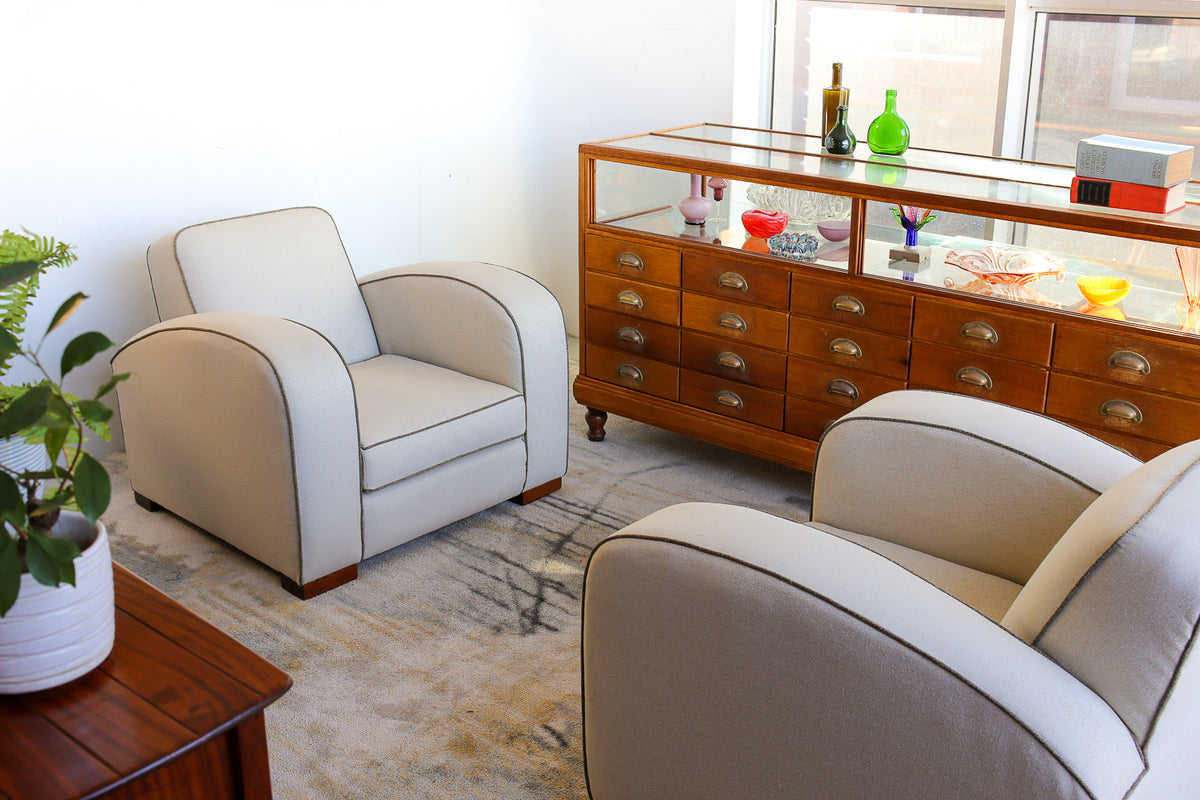 Pair of 1930s Art Deco Club Chairs