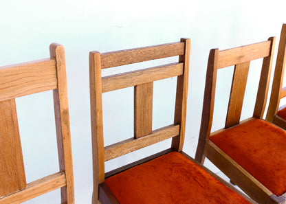 Set of Four Vintage Farm-Style Kitchen Chairs