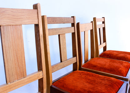 Set of Four Vintage Farm-Style Kitchen Chairs