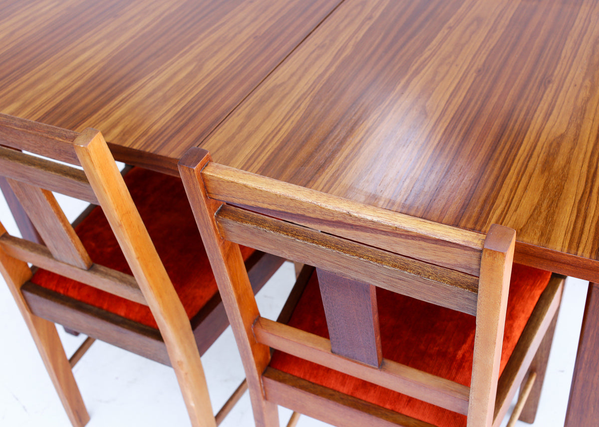 Set of Four Vintage Farm-Style Kitchen Chairs