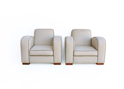 Pair of 1930s Art Deco Club Chairs