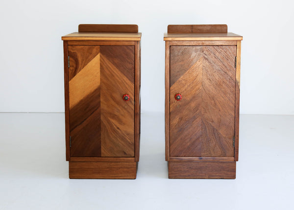 A Pair of Art Deco Bedside Cabinets