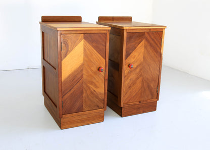 A Pair of Art Deco Bedside Cabinets