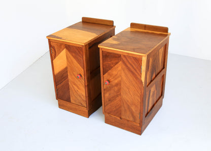 A Pair of Art Deco Bedside Cabinets