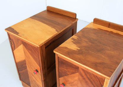 A Pair of Art Deco Bedside Cabinets