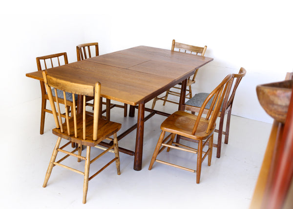 Antique French Draw Leaf Table