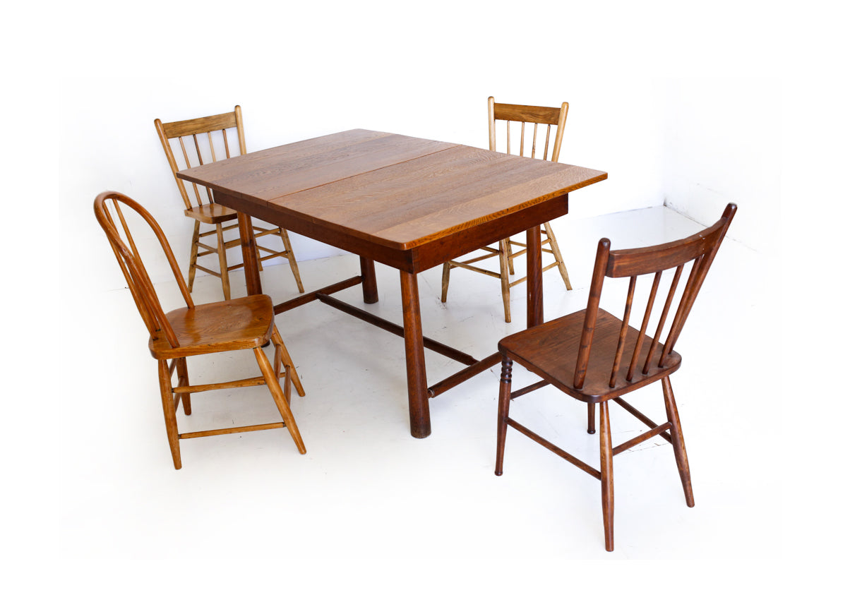 Antique French Draw Leaf Table