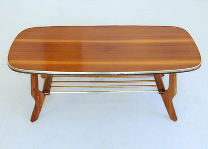 Retro Coffee Table with Magazine Rack