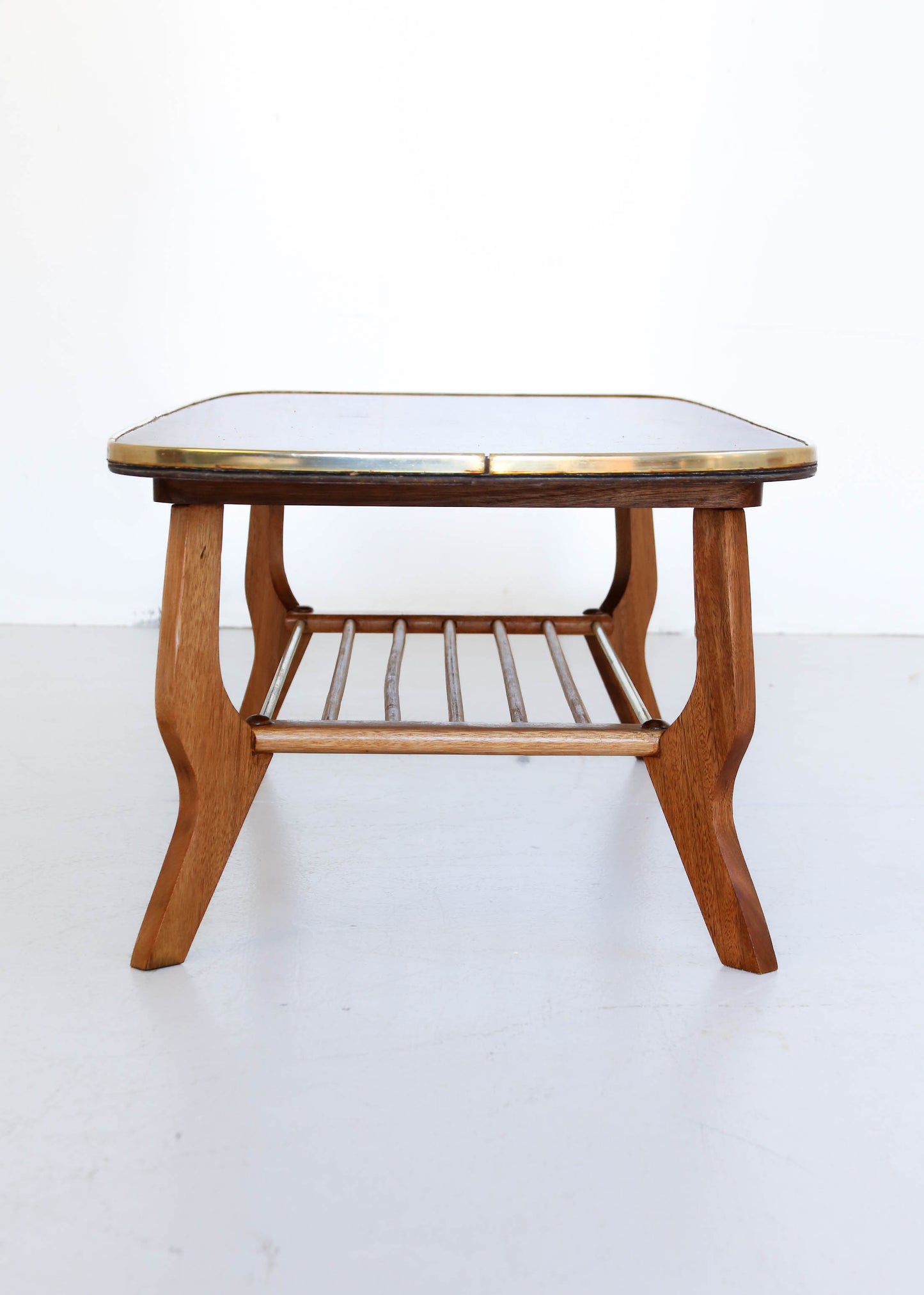 Retro Coffee Table with Magazine Rack