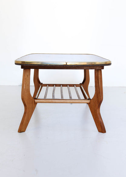 Retro Coffee Table with Magazine Rack