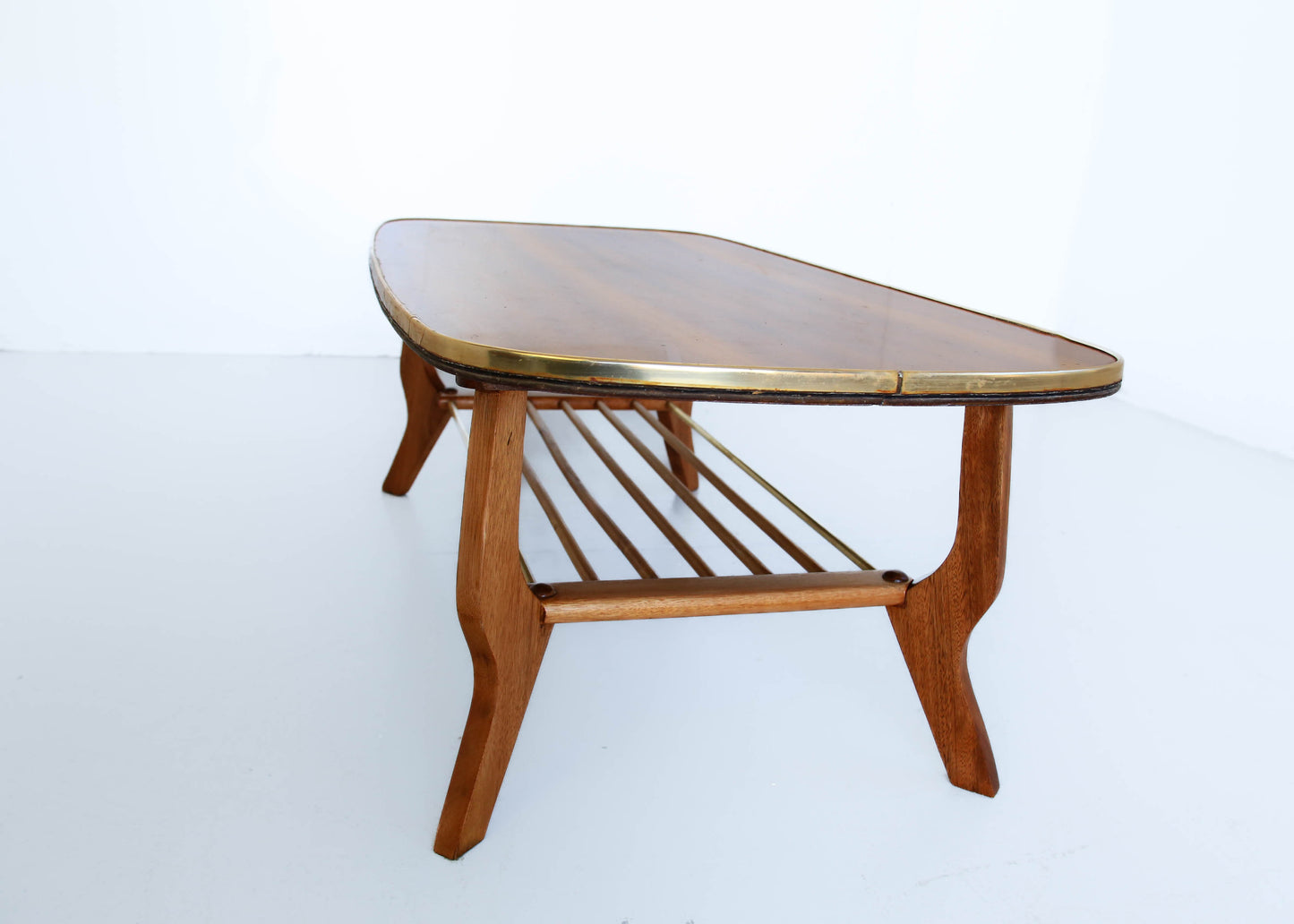 Retro Coffee Table with Magazine Rack