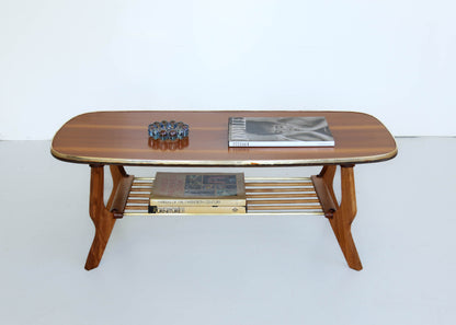 Retro Coffee Table with Magazine Rack
