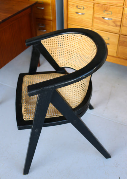 Wicker and Wood Chair