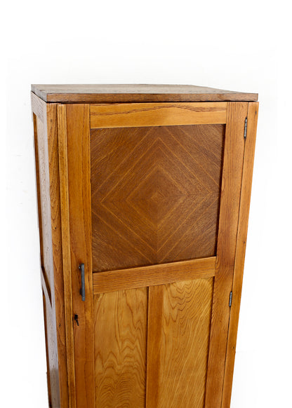 Art Deco Oak Single-Door Cupboard, circa 1930s