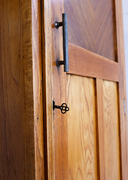 Art Deco Oak Single-Door Cupboard, circa 1930s