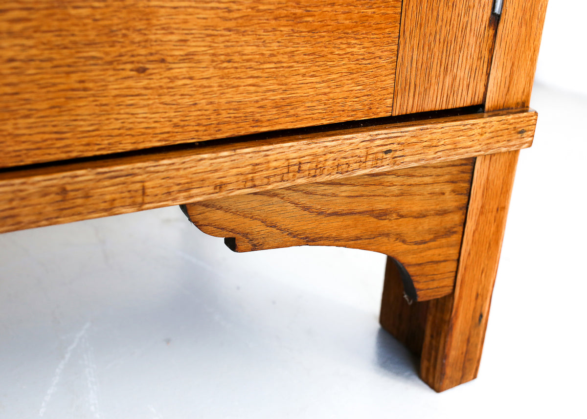 Art Deco Oak Single-Door Cupboard, circa 1930s