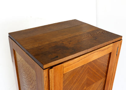 Art Deco Oak Single-Door Cupboard, circa 1930s