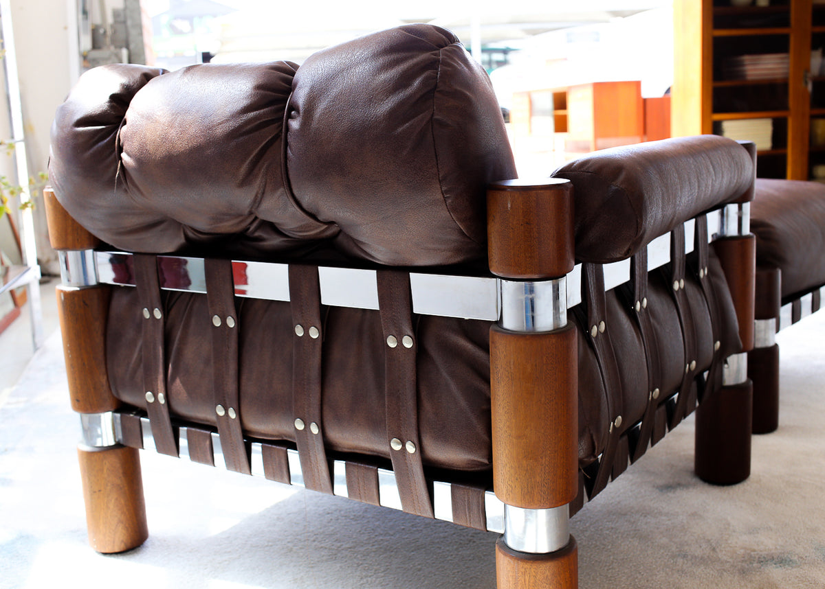Rare El Rancho Armchair and Ottoman -  Finland, 1970s