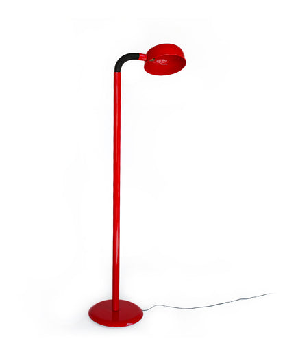 Vintage Red Gooseneck Floor Lamp