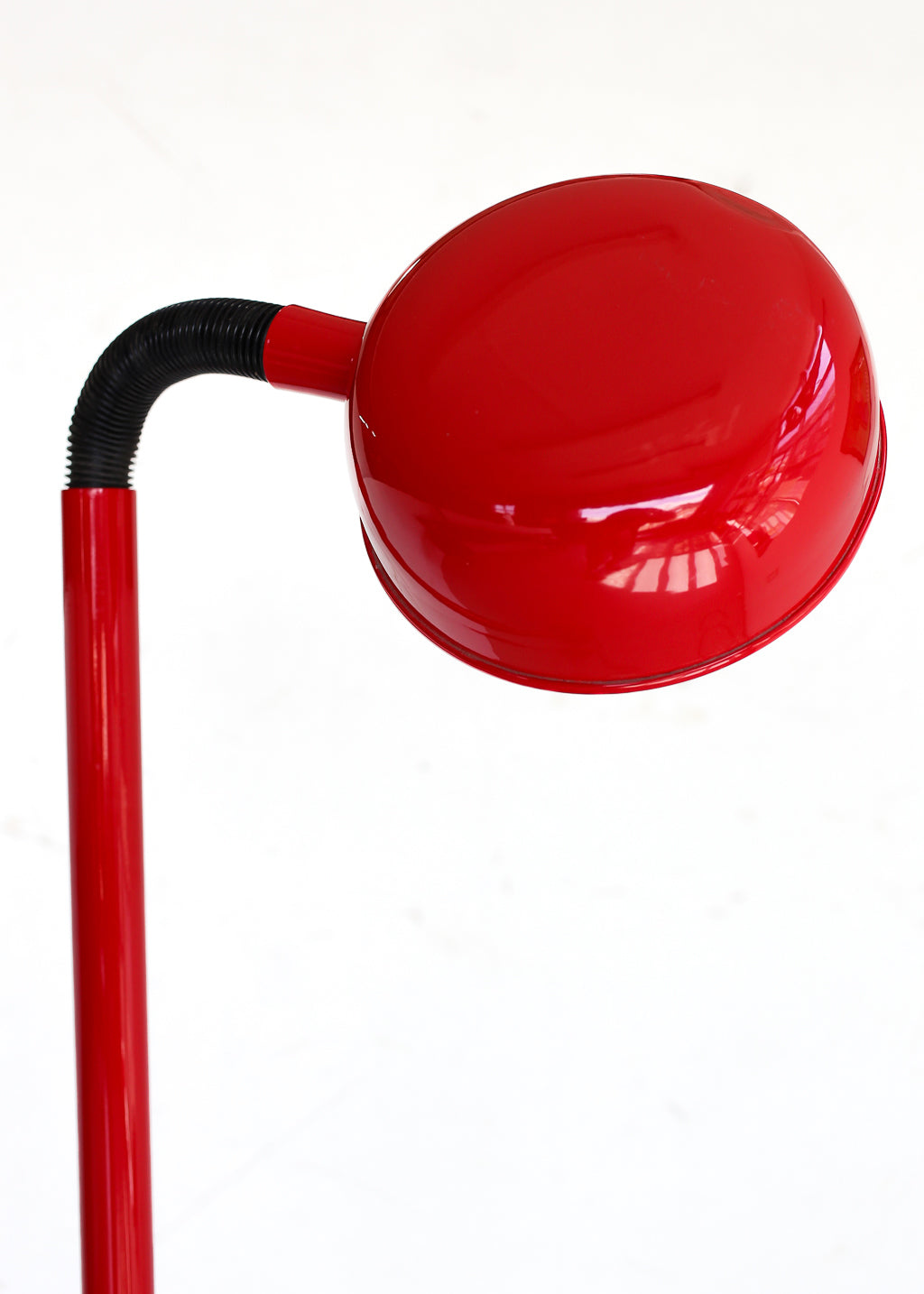 Vintage Red Gooseneck Floor Lamp
