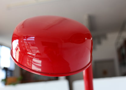 Vintage Red Gooseneck Floor Lamp