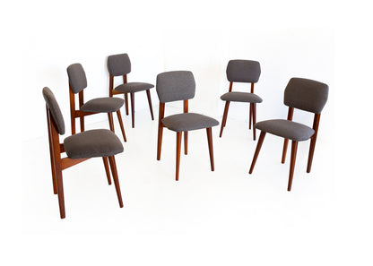 Set of Six Mid-century Dining Chairs