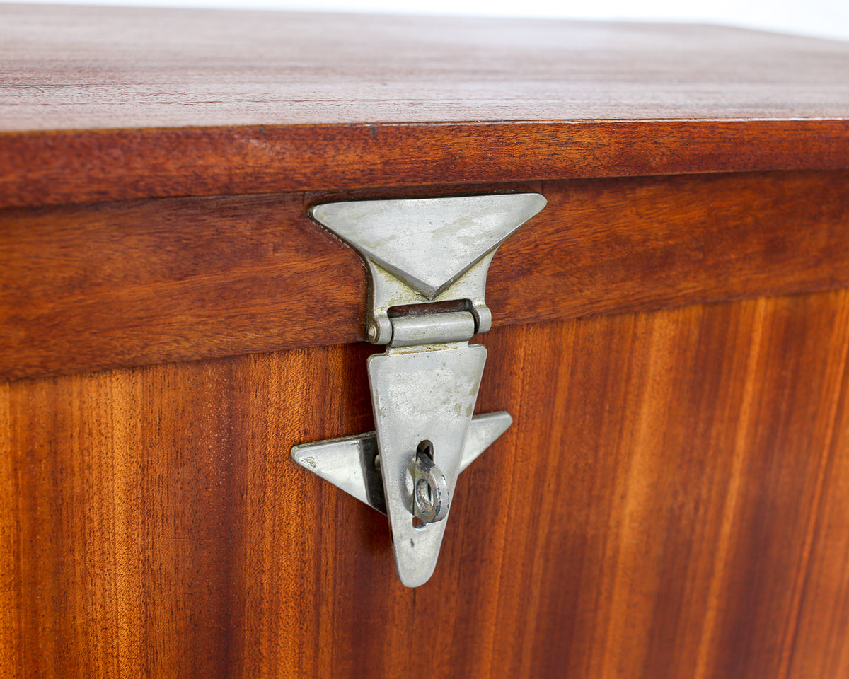 Mid-Century Kist with Tapered Legs and Shaped Top