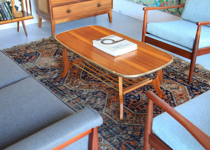 Retro Coffee Table with Magazine Rack