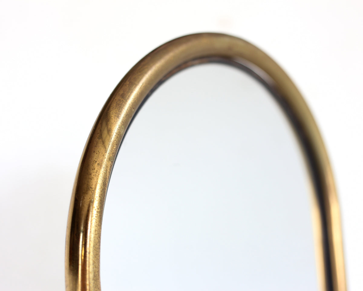 Mid-century Oval Swivel Floor Mirror